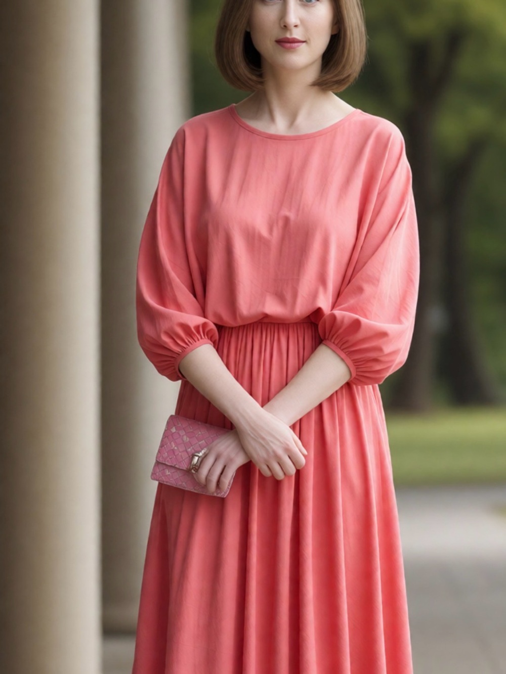 Zara Vibrant Coral dress
